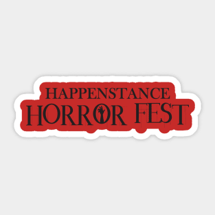 Happenstance Horror Fest Black Logo Sticker